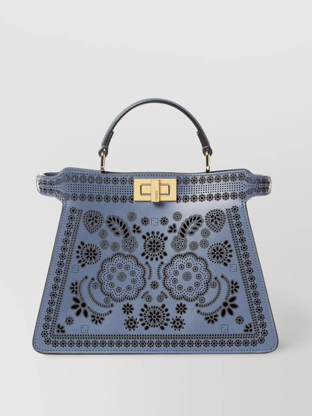 Fendi Peekaboo Cut-out Handle Bag In Blue