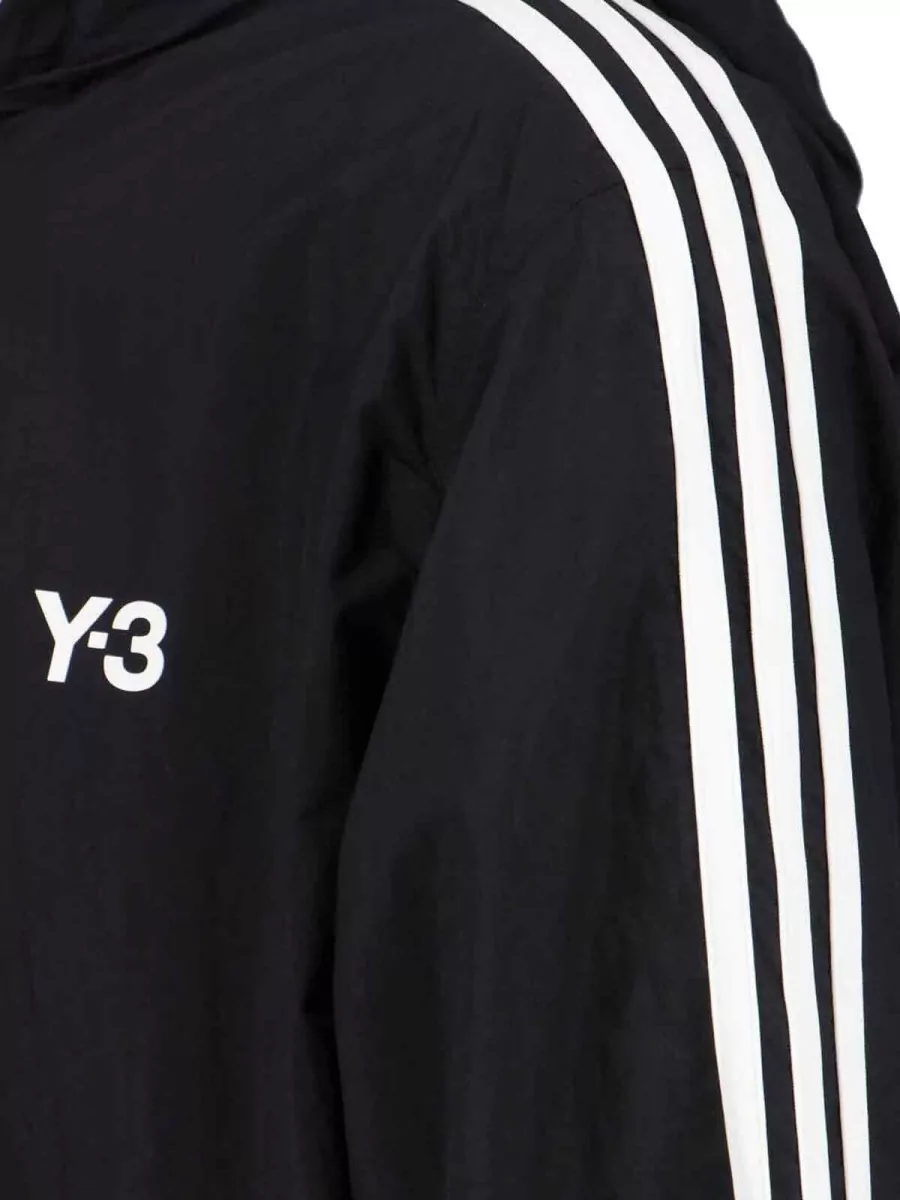 Y-3 Hooded Jacket Long Sleeves Stripe Detail