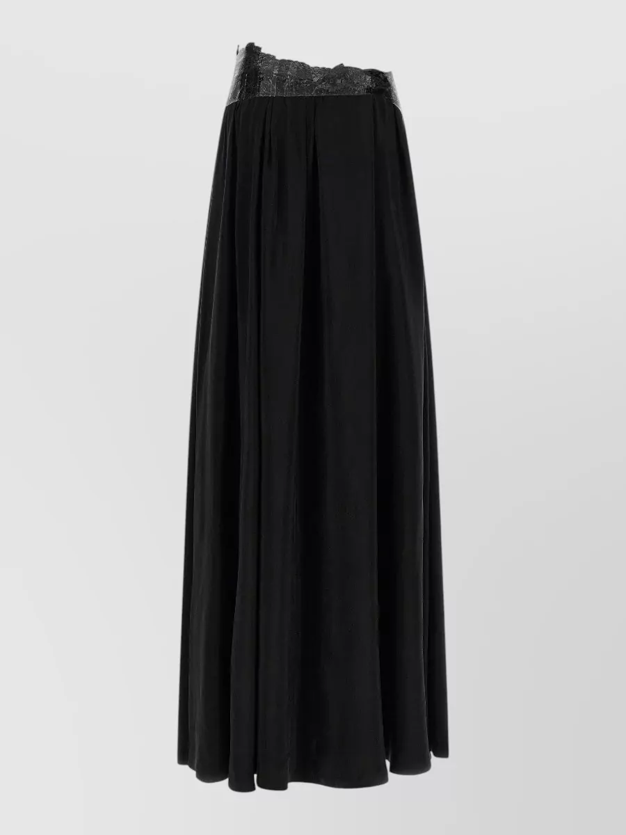 Maison Margiela cupro pleated maxi skirt