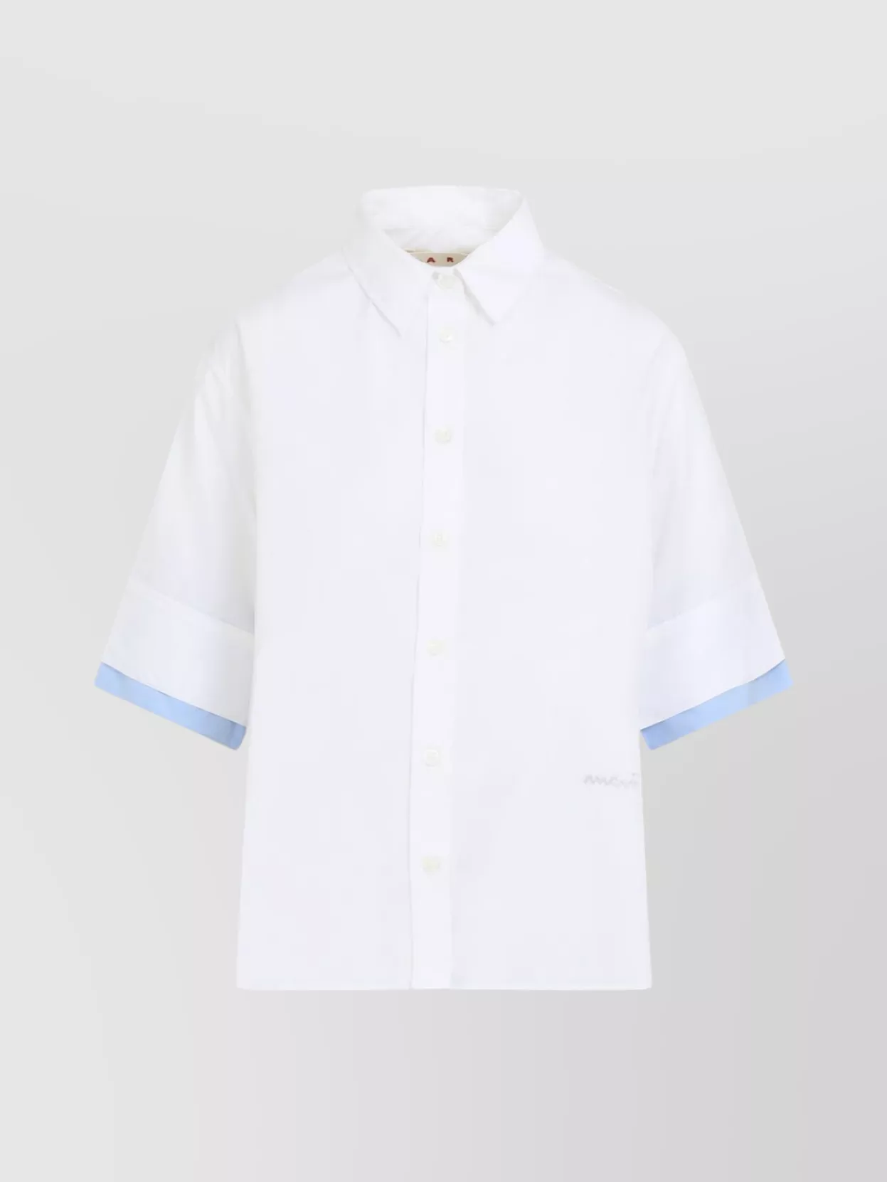 Marni Short Sleeve Shirt Contrasting Cuffs