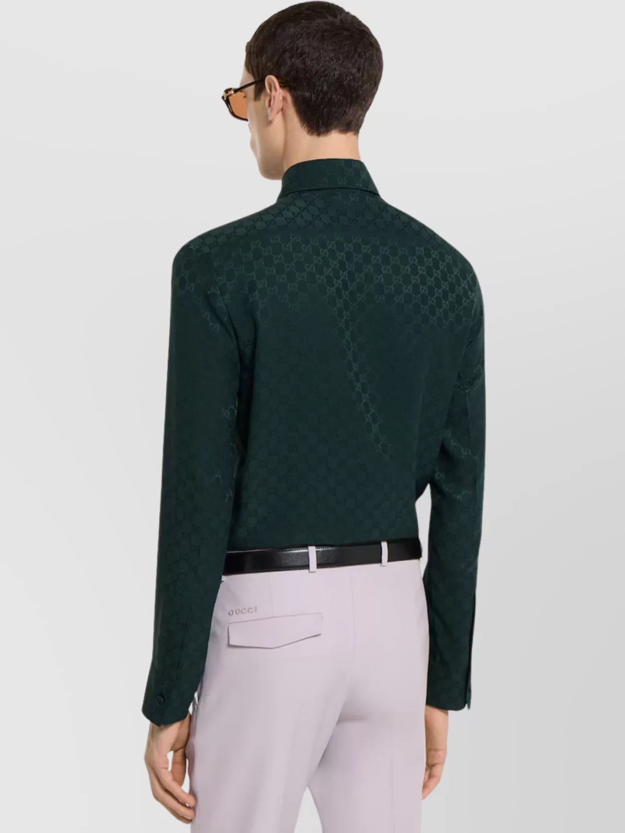 Gucci Monogram Silk Shirt Fitted Design