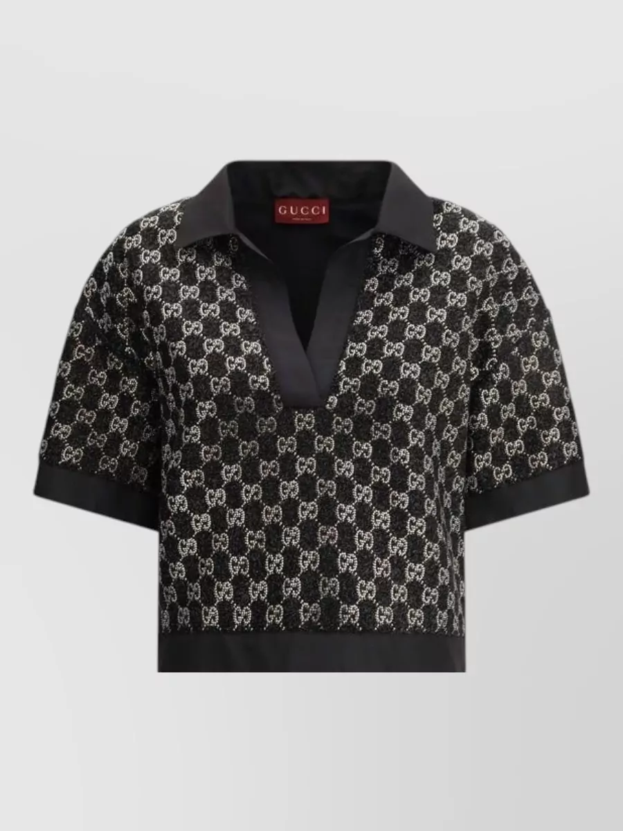 Gucci viscose polo top