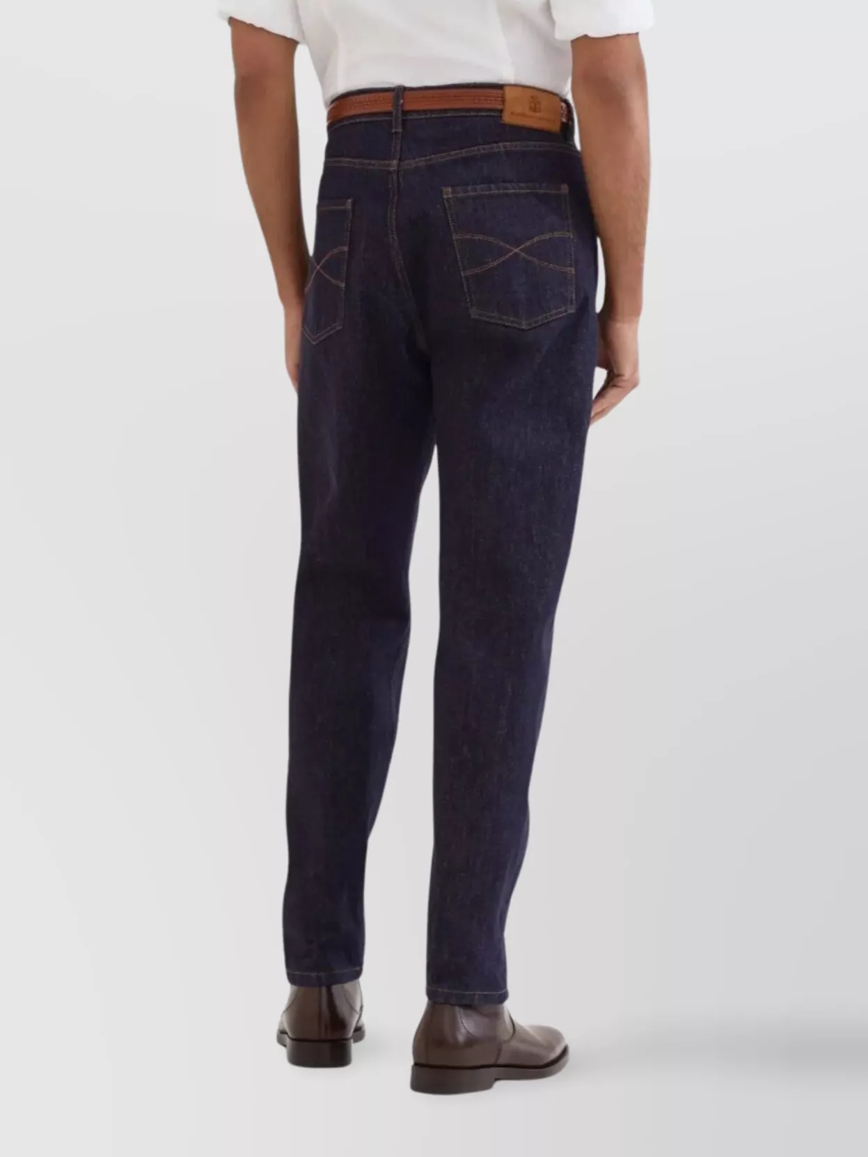 Brunello Cucinelli Straight Leg Jeans Embroidered