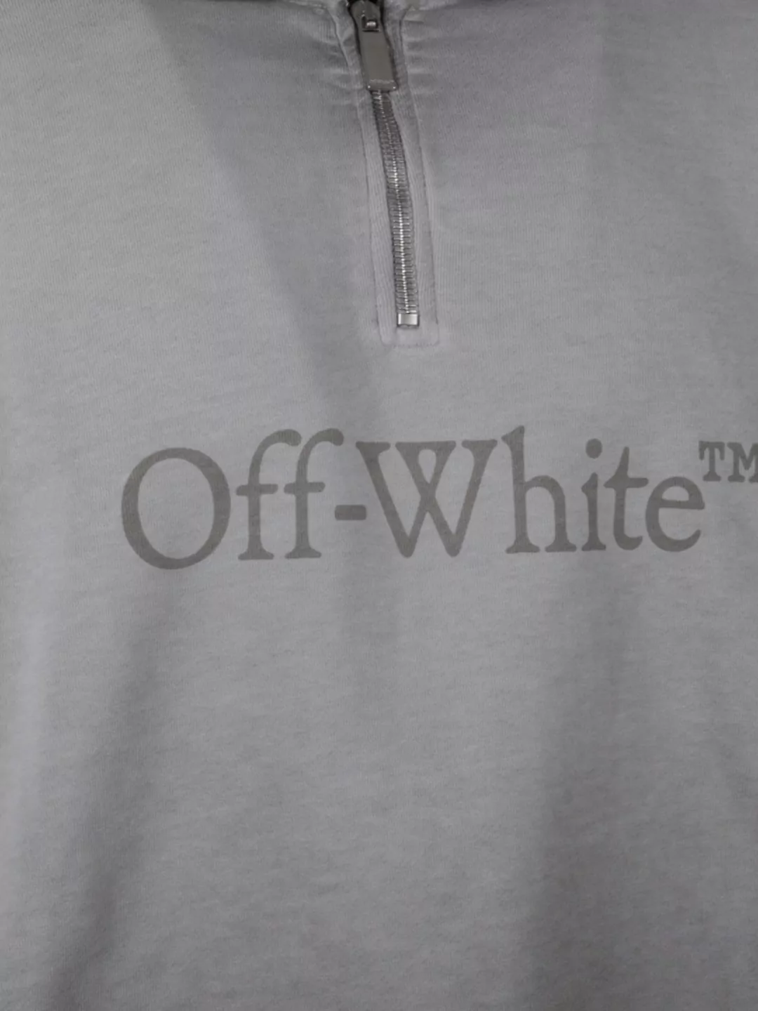 Off-White Gradient Knit Sweatshirt Ribbed Cuffs