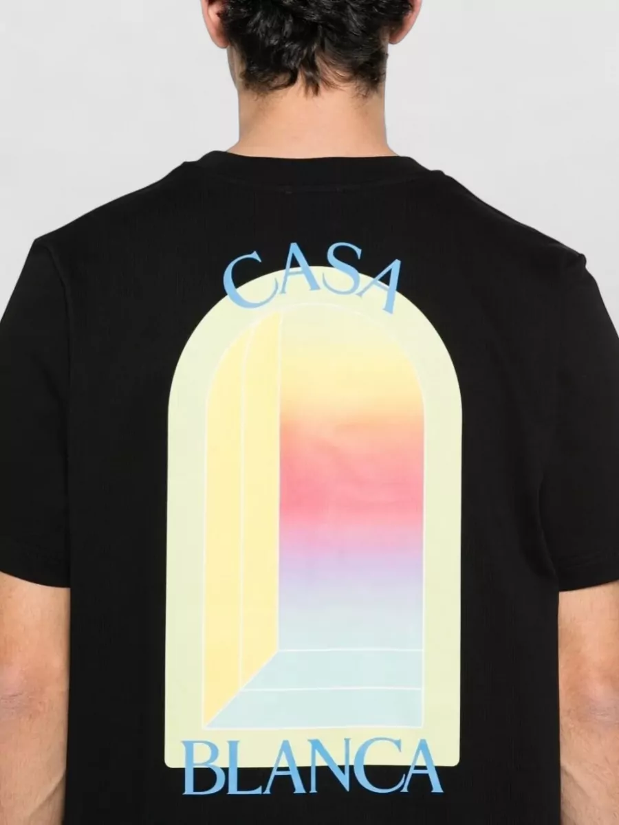 Casablanca Arche Graphic Print Crew Neck T Shirt