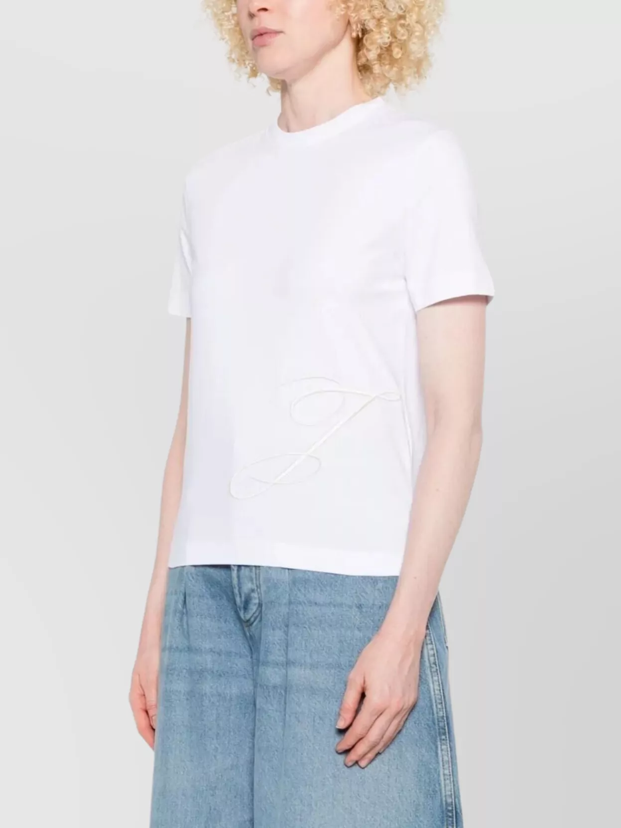 Jacquemus J Embroidered Crew Neck Short Sleeves