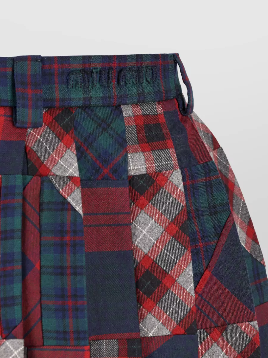 Miu Miu Wool Pleated Mini Skirt