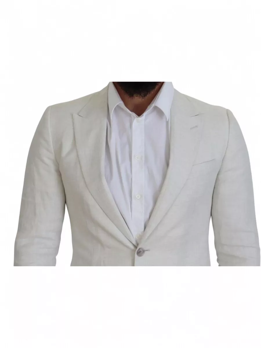 Dolce&Gabbana Linen Silk Slim-Fit Single-Breasted Blazer