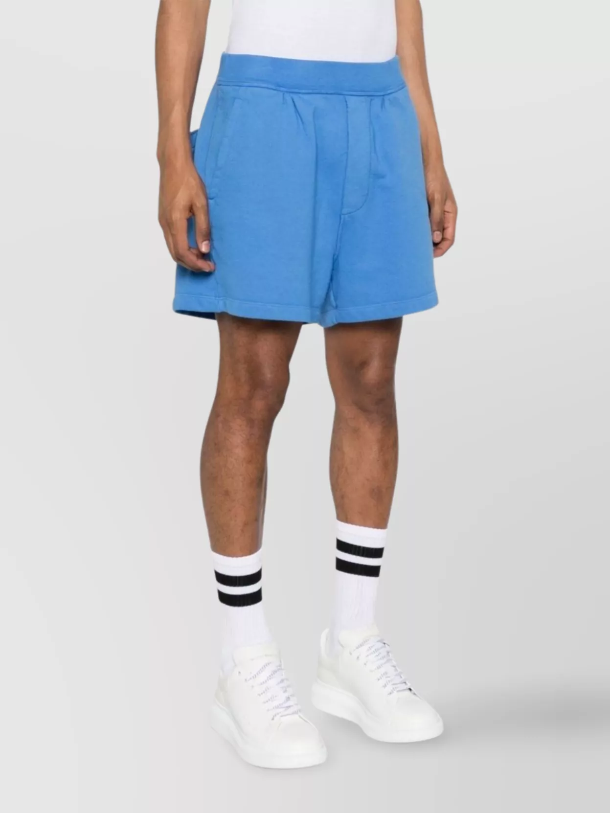 Shop Dsquared2 Elastic Waistband Shorts Embroidered Detail