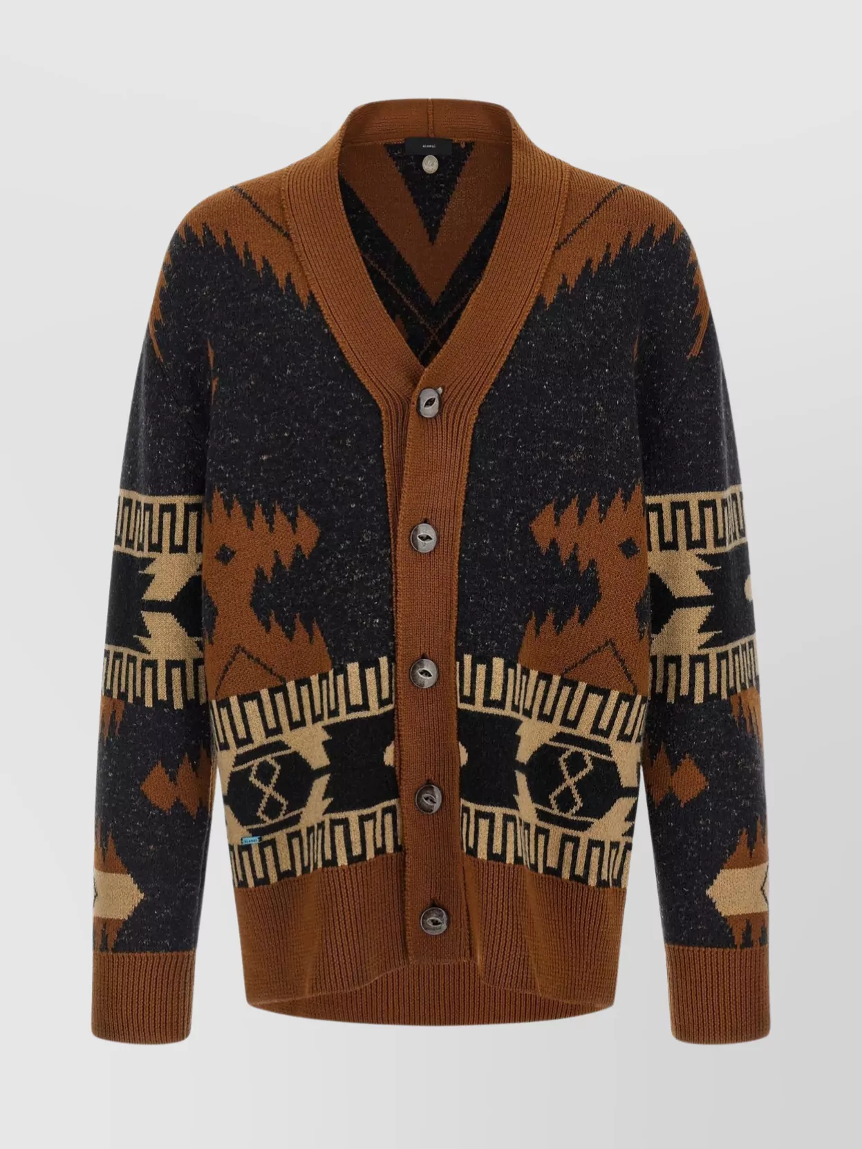 Alanui Geometric Pattern Long Sleeve Cardigan In Multi