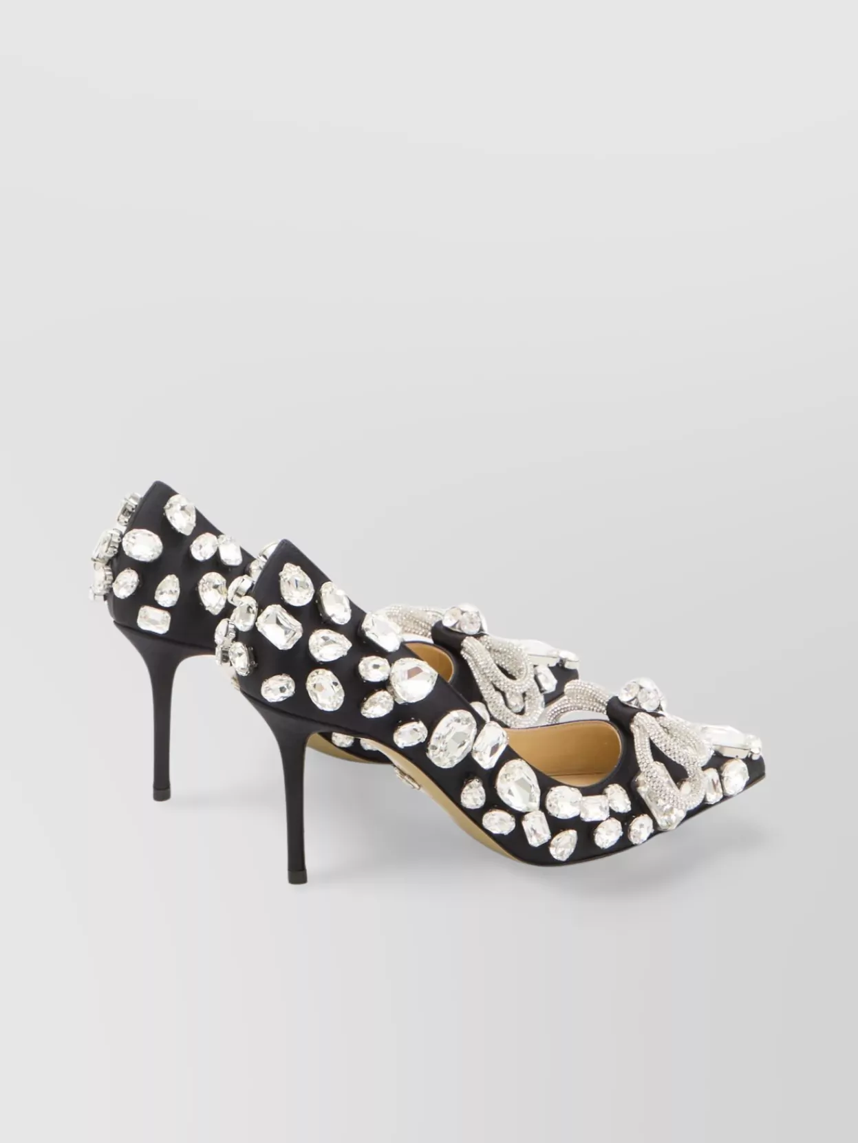 Mach&mach Double Bow 85 Crystal Embellished Pumps