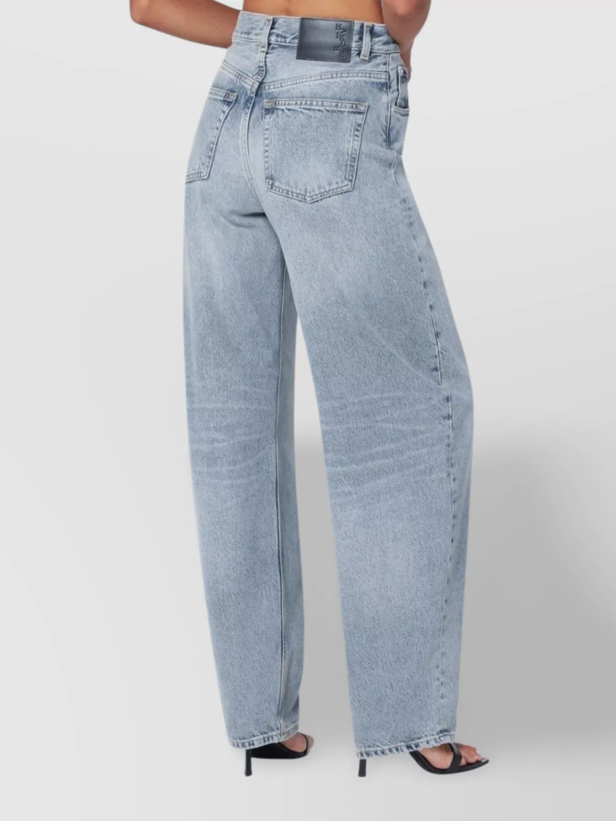 Haikure Bibi Faded Wash Denim Trousers In Multi