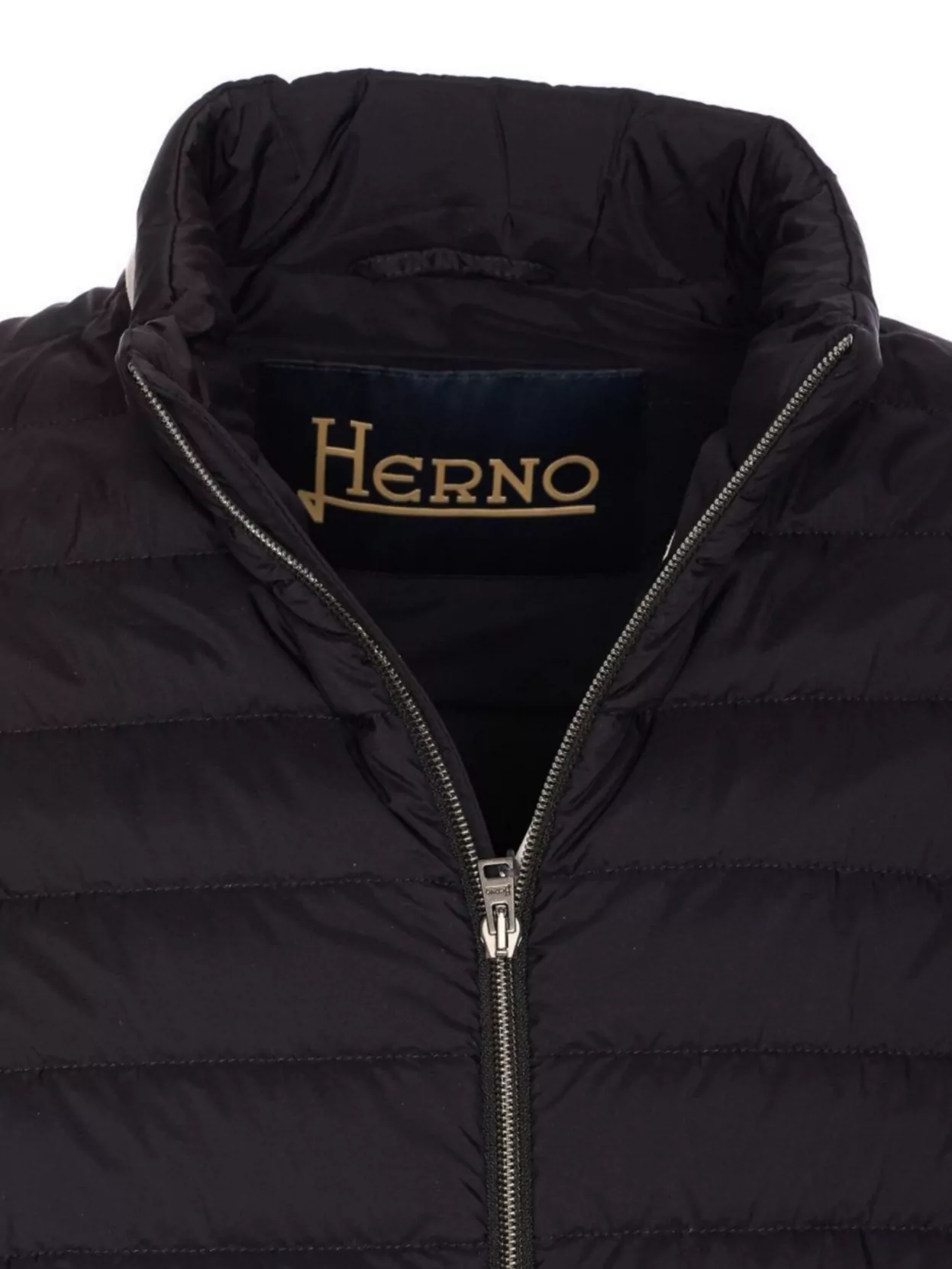 HERNO QUILTED HIGH COLLAR BOMBER JACKET