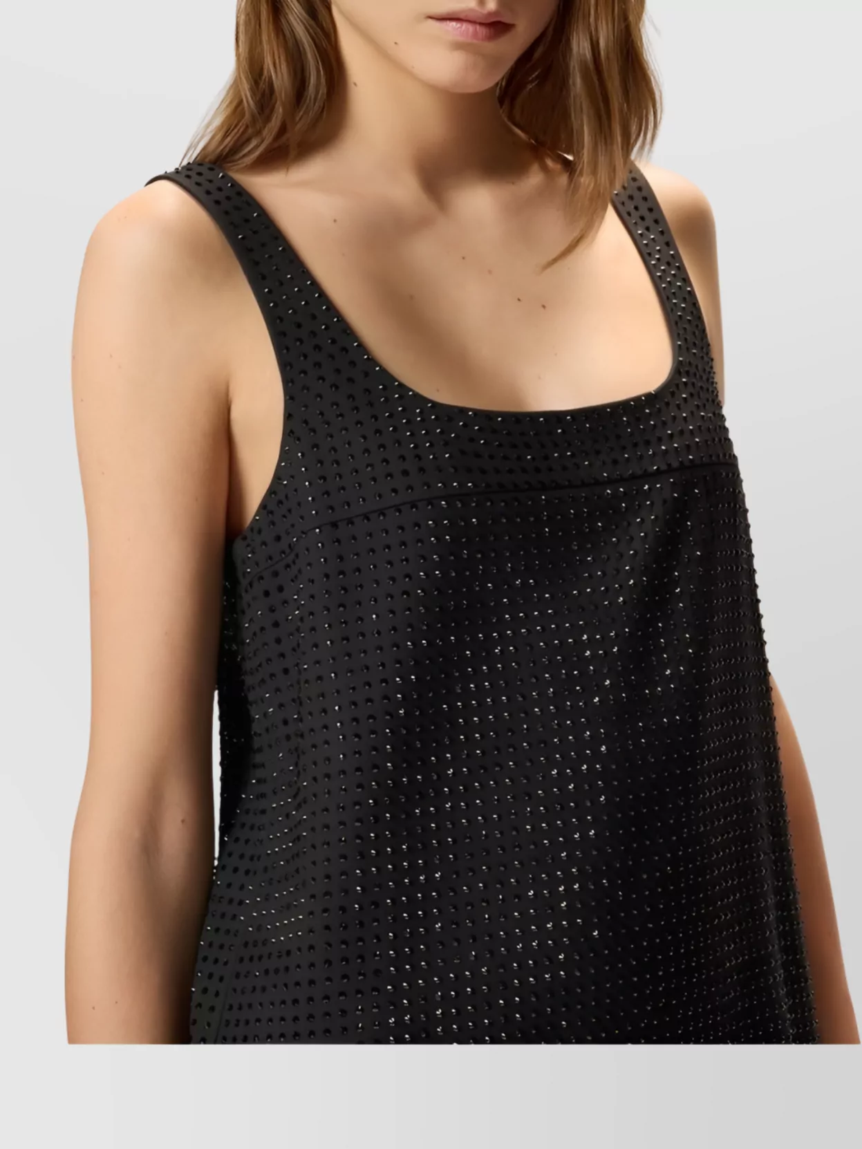 Pinko Sleeveless Mini Dress Stud Embellishments