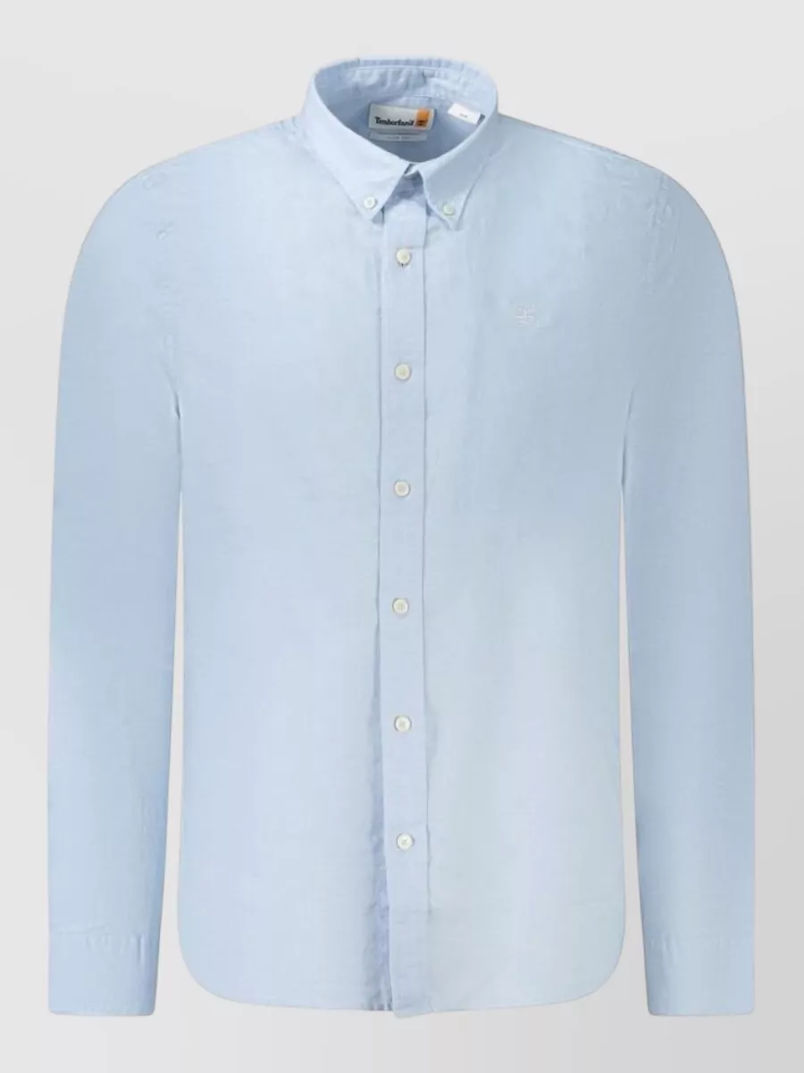 Timberland linen cotton regular-fit long-sleeve shirt