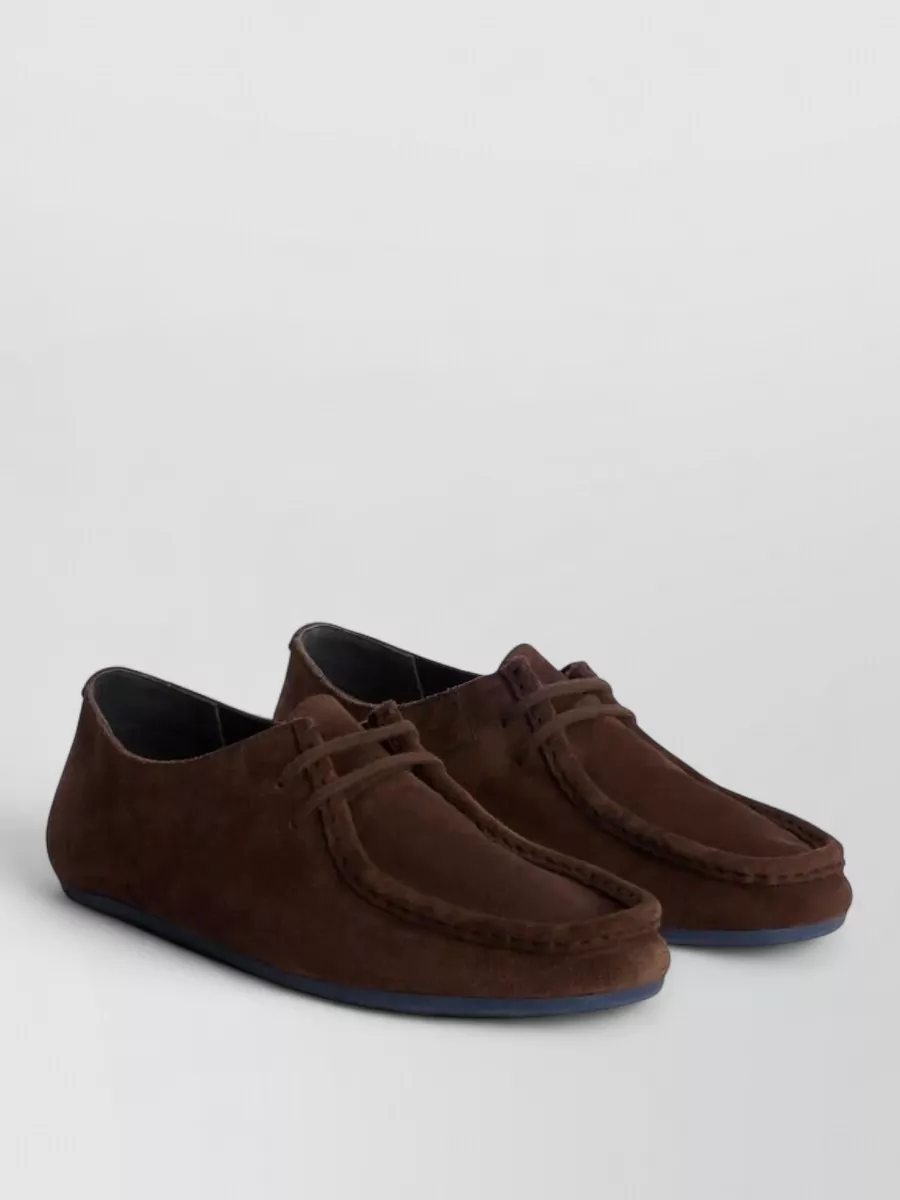 Jil Sander Suede Leather Lace-Up Loafers