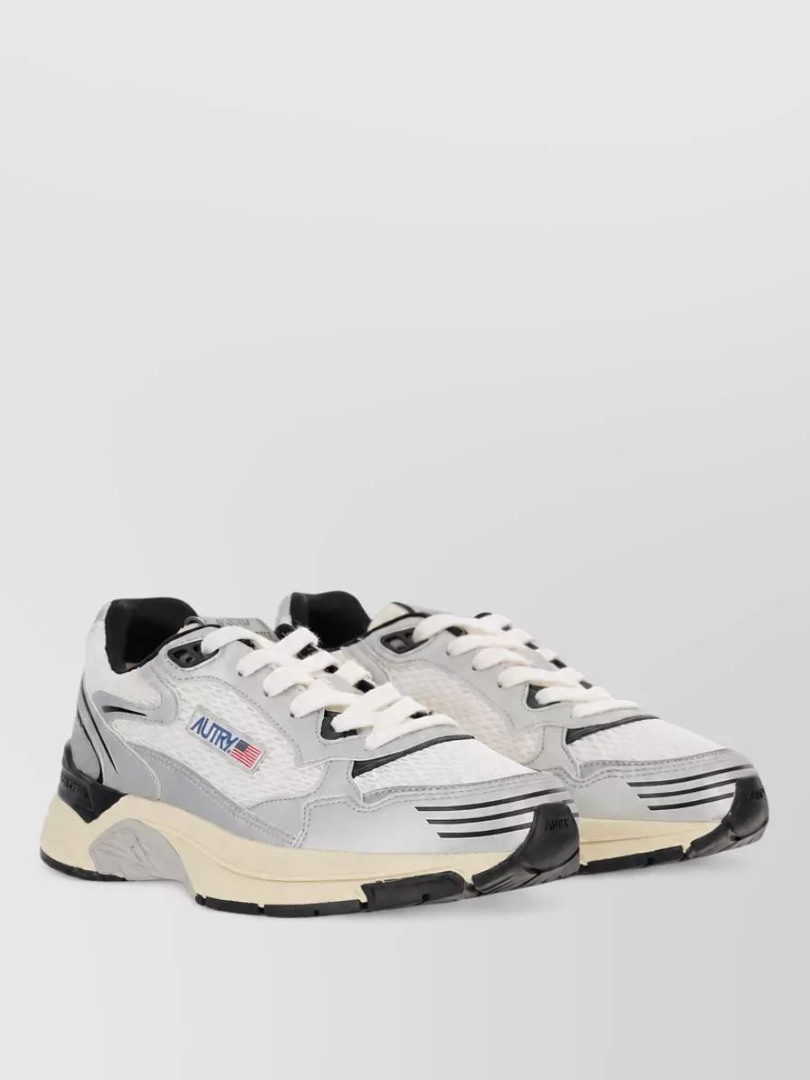 Autry calf leather mesh low-top sneakers