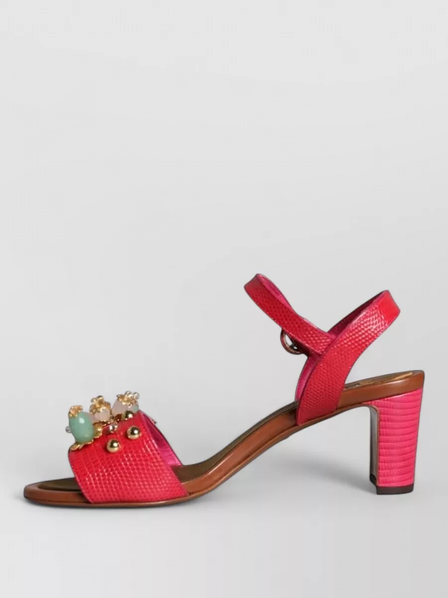 Dolce&Gabbana Leather Embellished Sandals