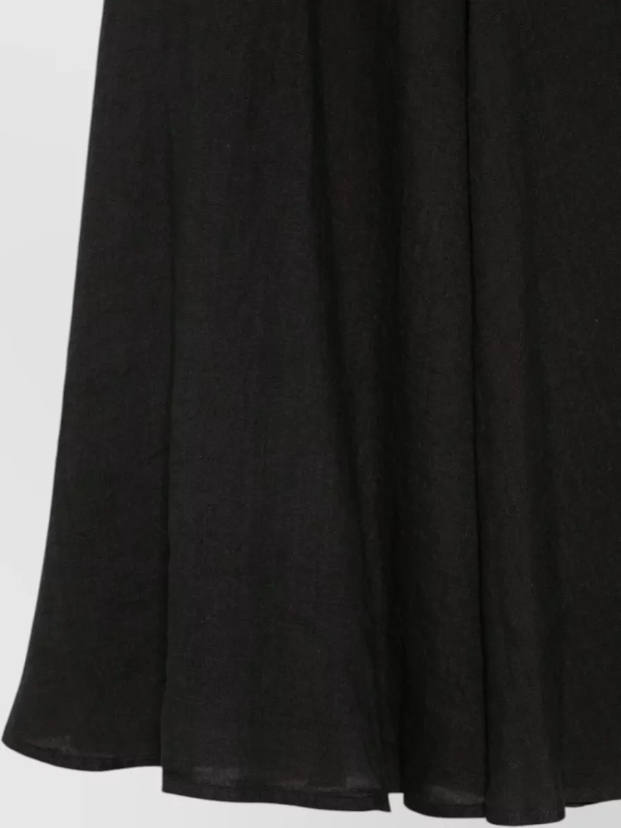 120% Lino Linen Maxi A-Line Skirt