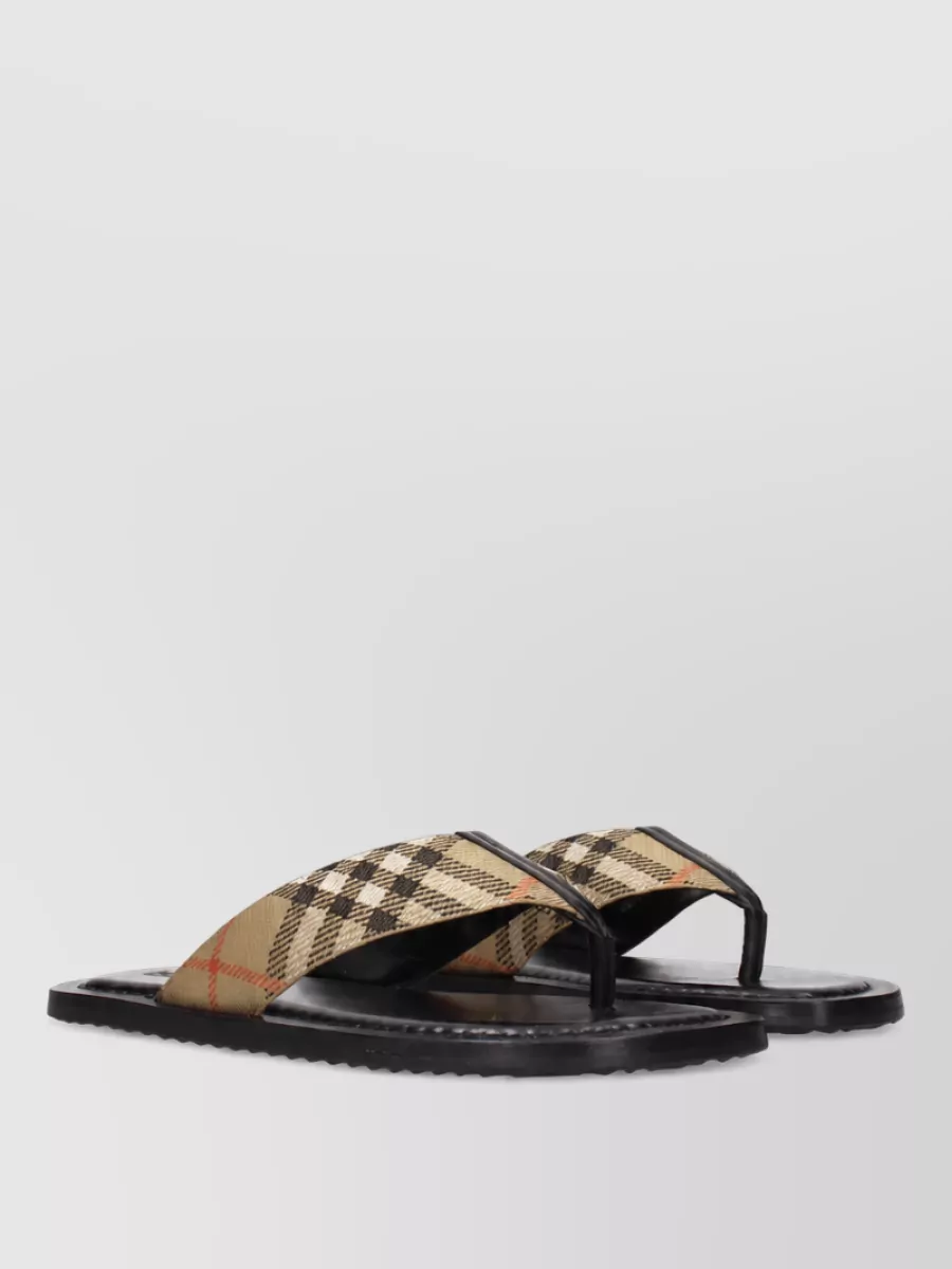 Burberry Textile Flip Flops