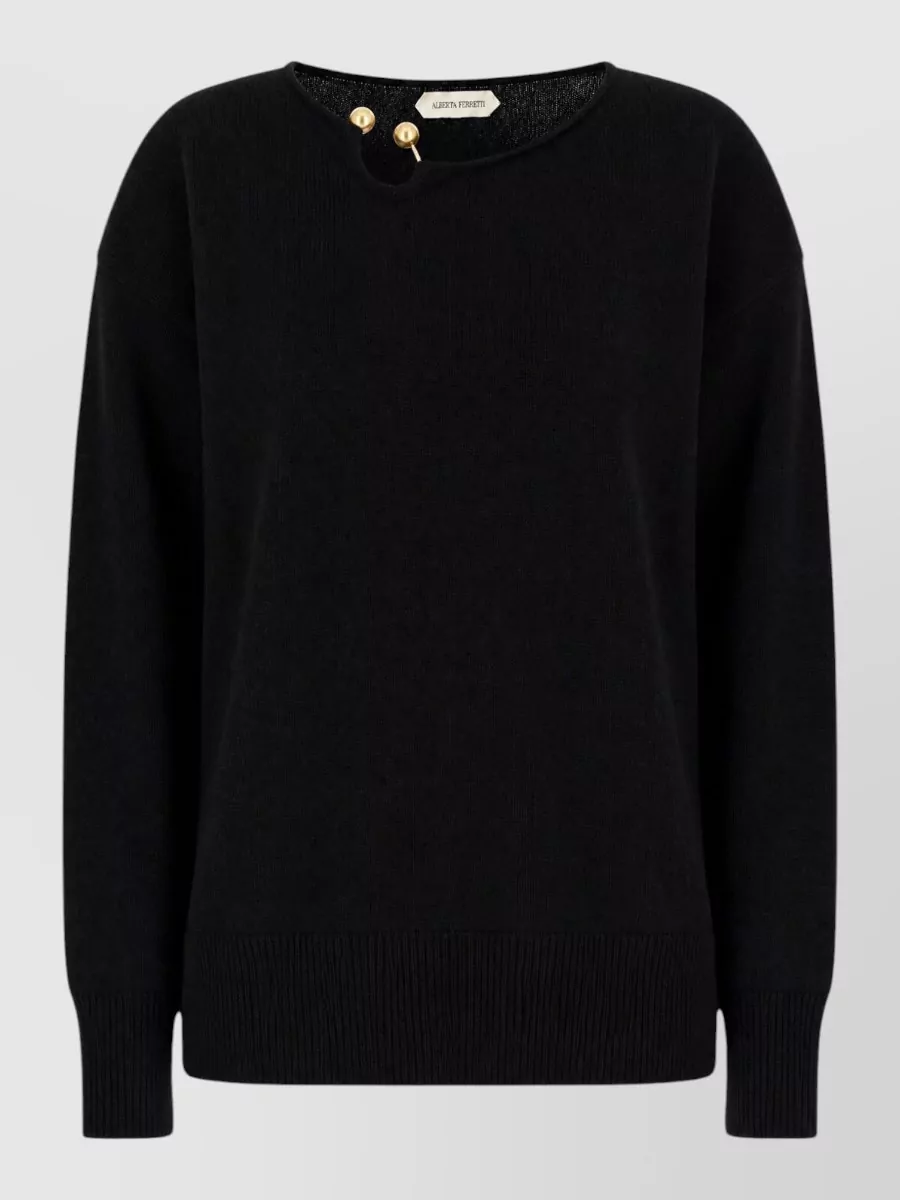 Alberta Ferretti Wool silk cashmere sweater