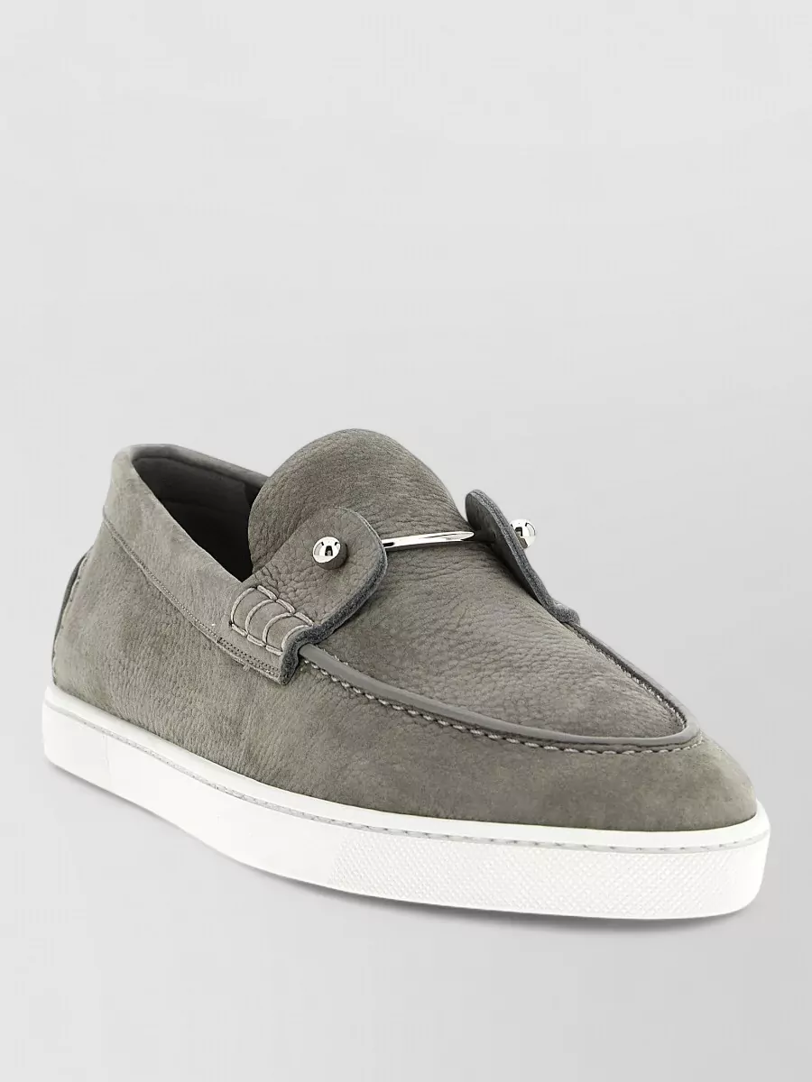 Christian Louboutin Leather Slip-On Loafers