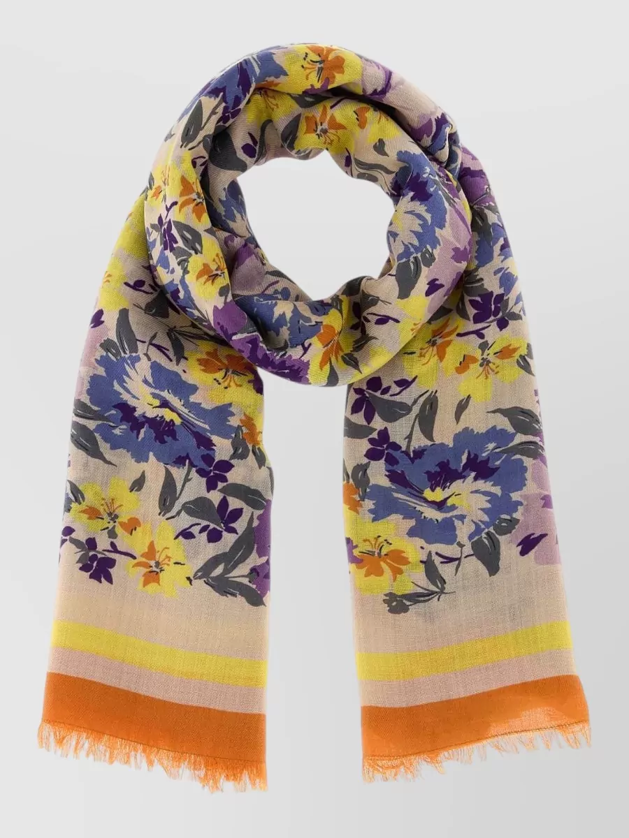 Valentino Garavani printed cashmere silk wool scarf