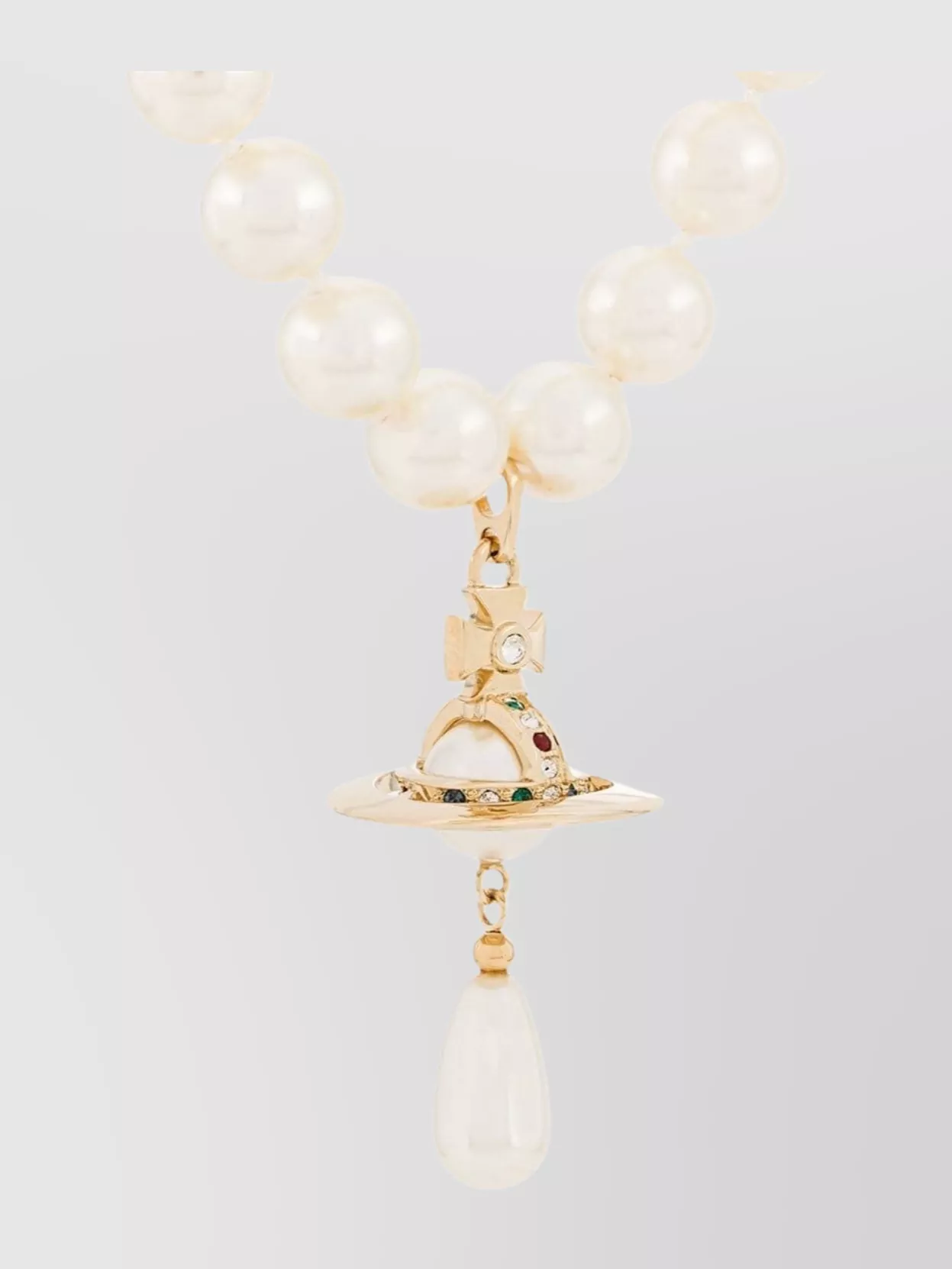 Vivienne Westwood Layered Pearl Orb Pendant Necklace