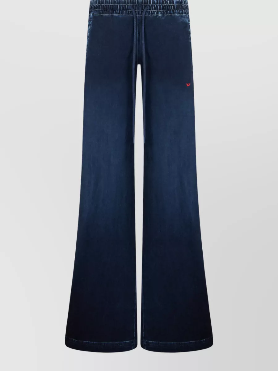 Diesel High-rise wide-leg denim trousers