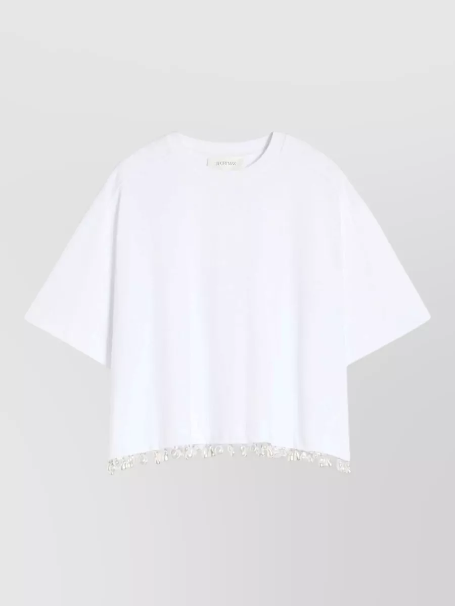Sportmax Embellished Cotton T-Shirt