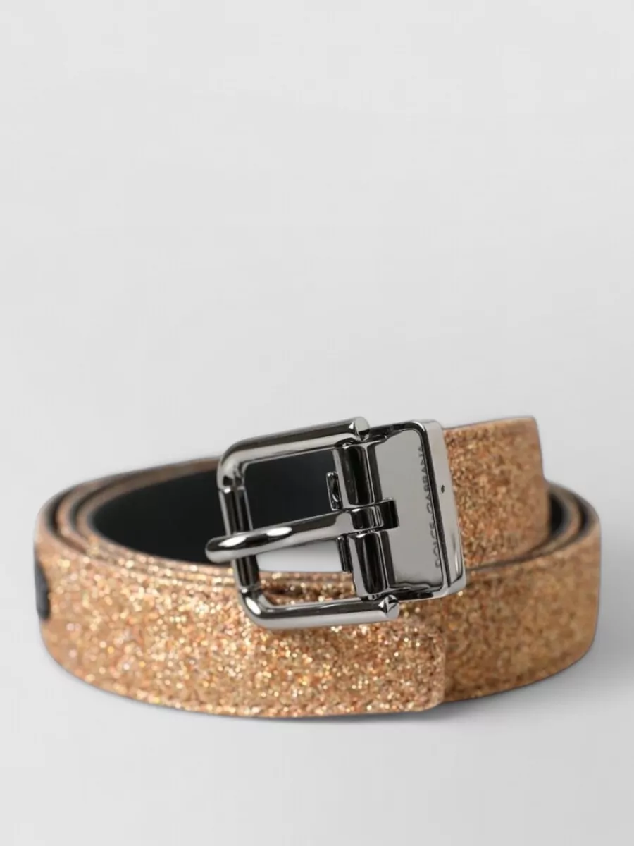 Dolce&Gabbana Glitter Leather Belt
