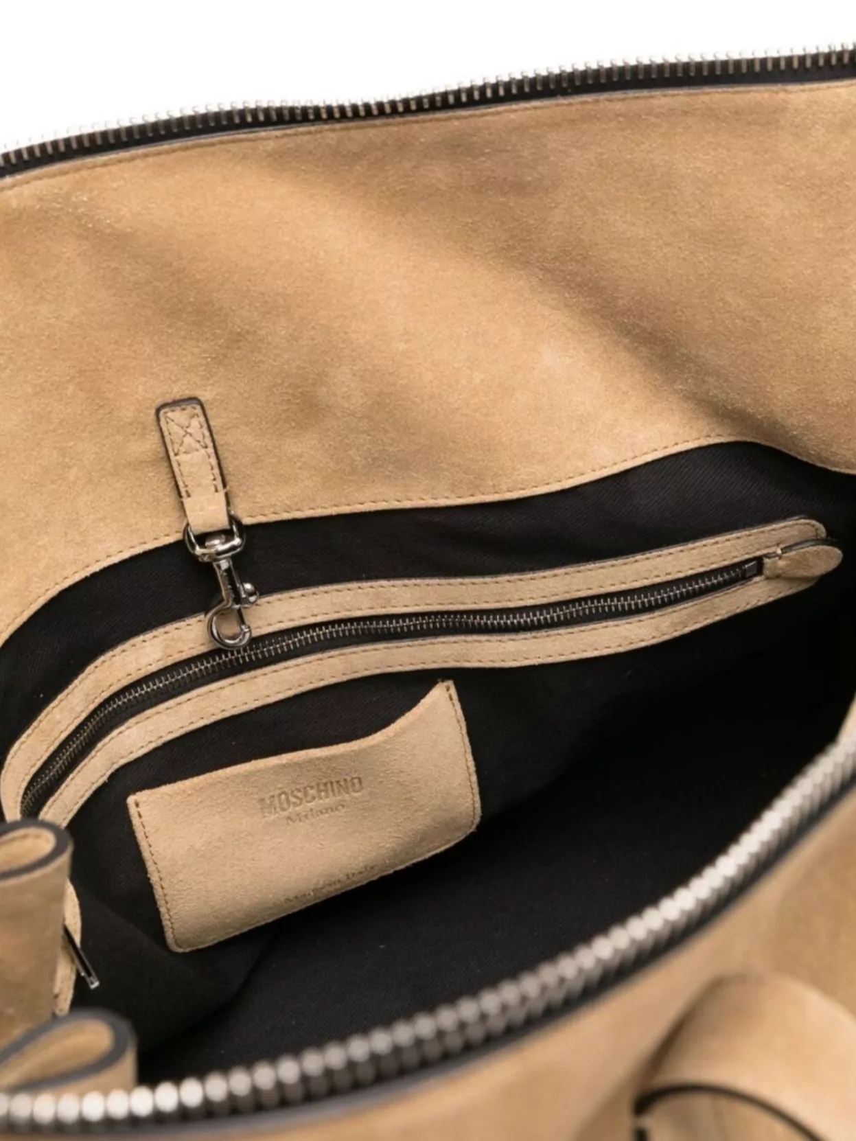 Moschino Tote Bag Suede Shoulder Strap