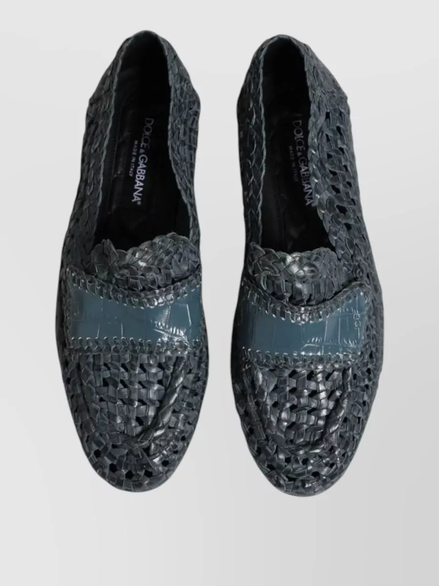 Dolce&Gabbana Woven Leather Loafers