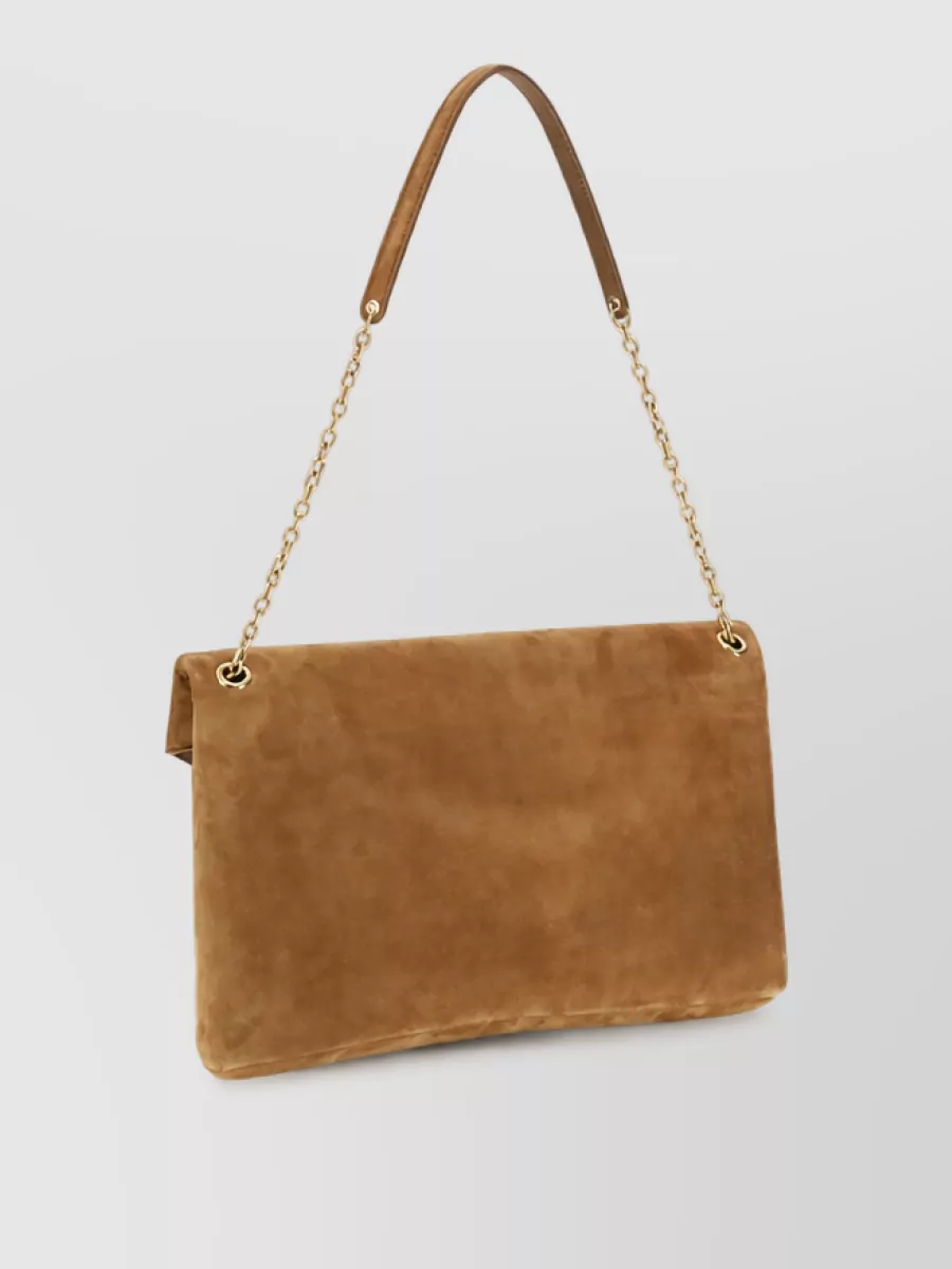 Saint Laurent Na Suede Leather Clutch Bag