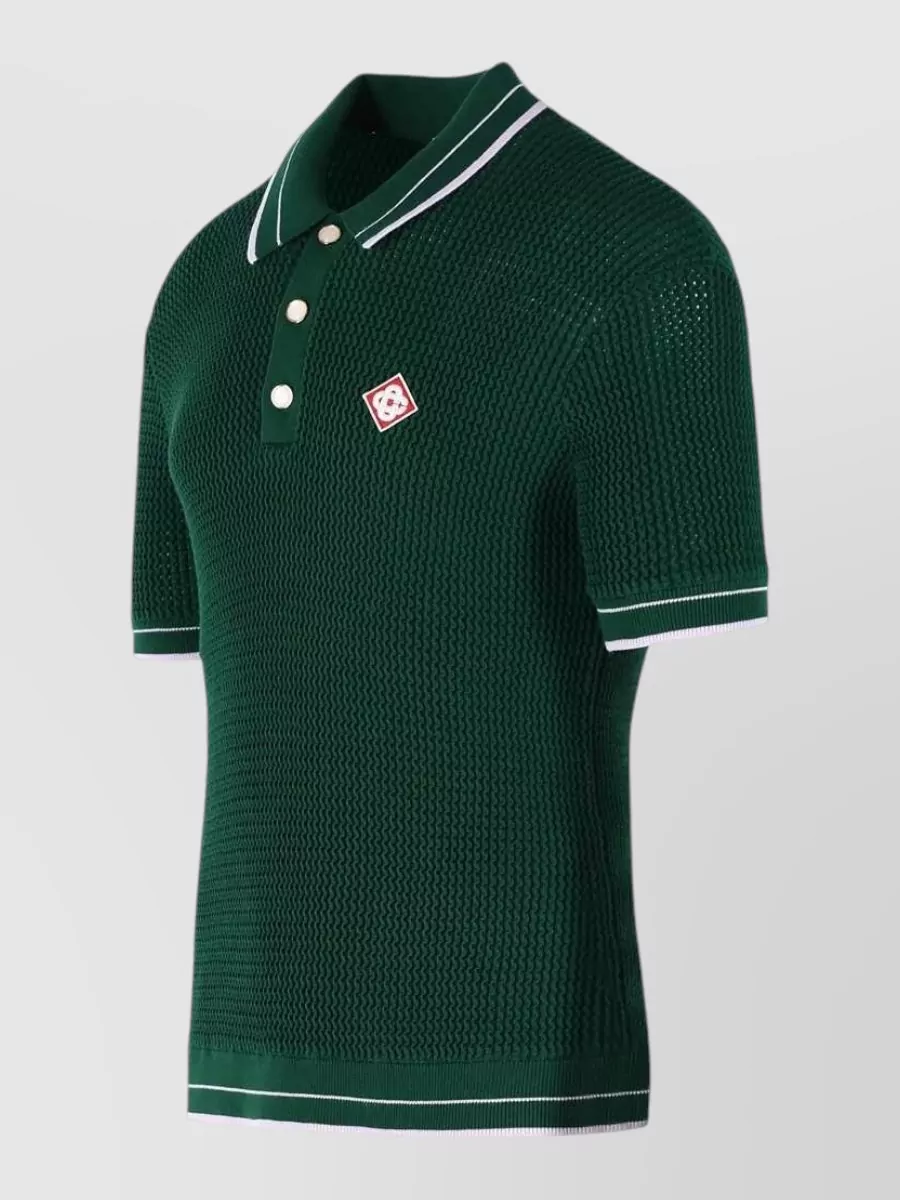 Casablanca Crochet Polo Shirt