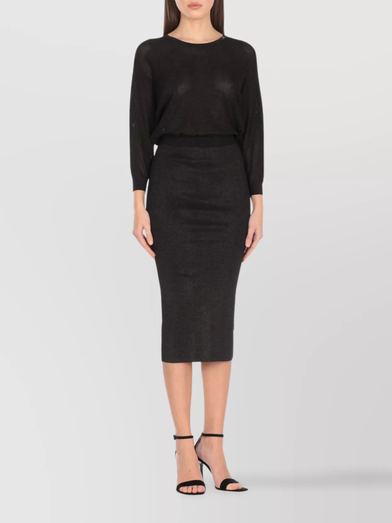 Elisabetta Franchi Knee Length Dress Metallic Finish