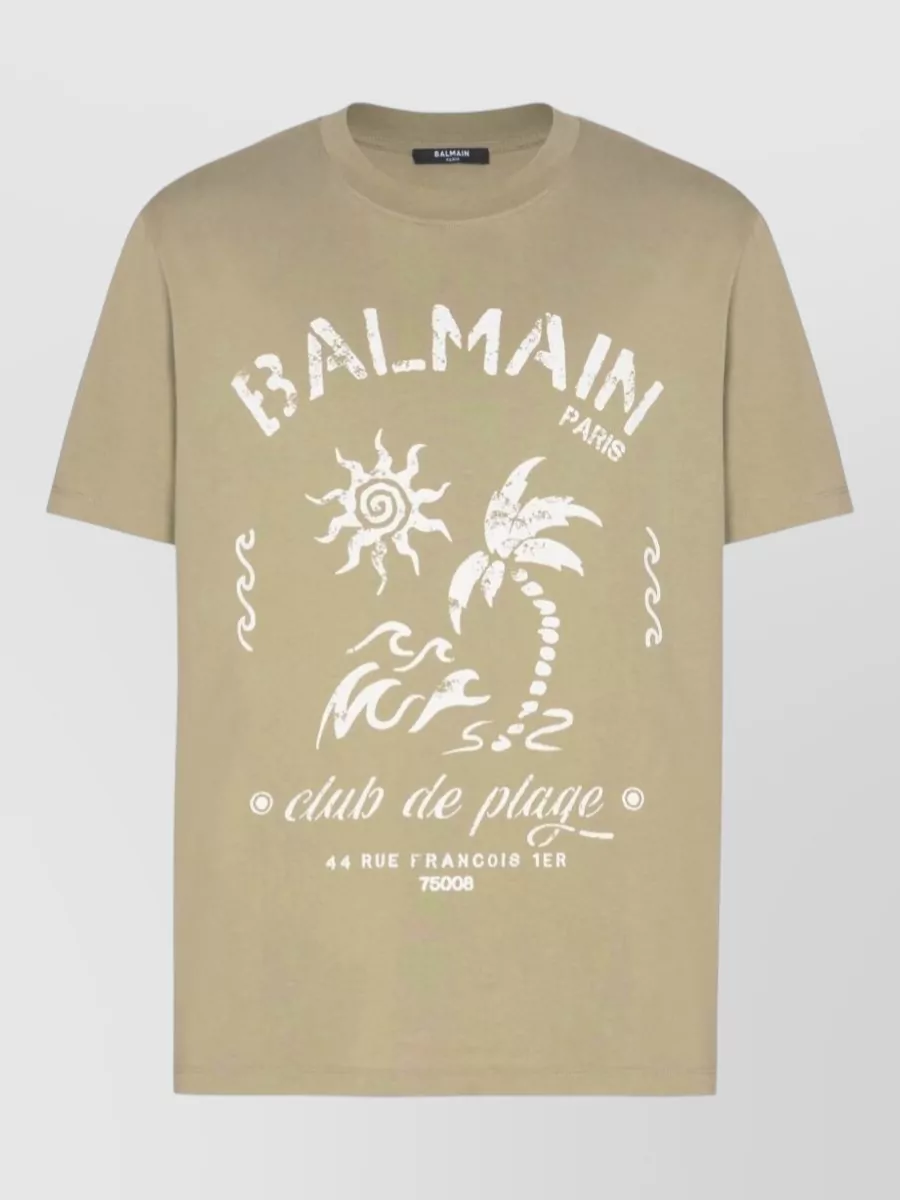 Balmain Cotton Crew-Neck Short-Sleeve T-Shirt