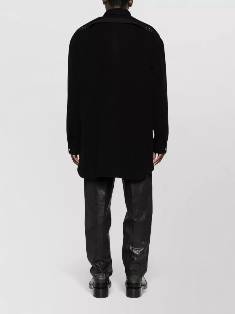 Rick Owens Virgin Wool Oversized Single Breasted Coat
