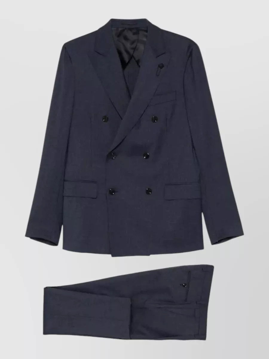 Lardini wool double-breasted suit