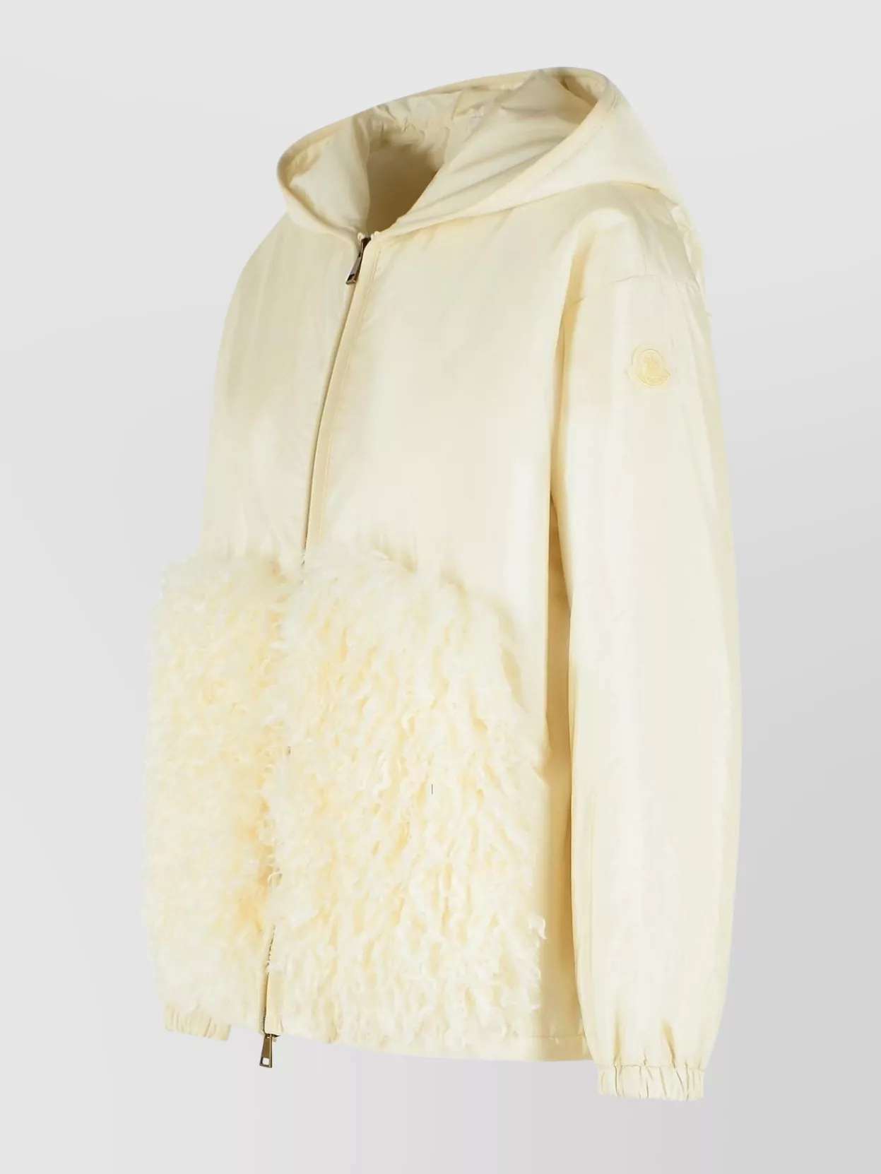 Moncler Padded Polyamide Hoodie Teddy Trim