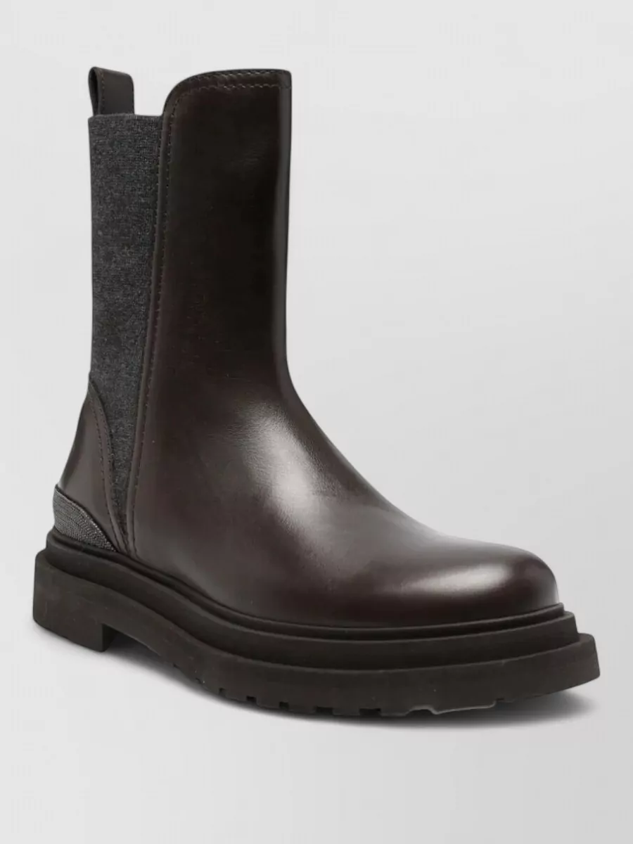 Brunello Cucinelli leather ankle boots