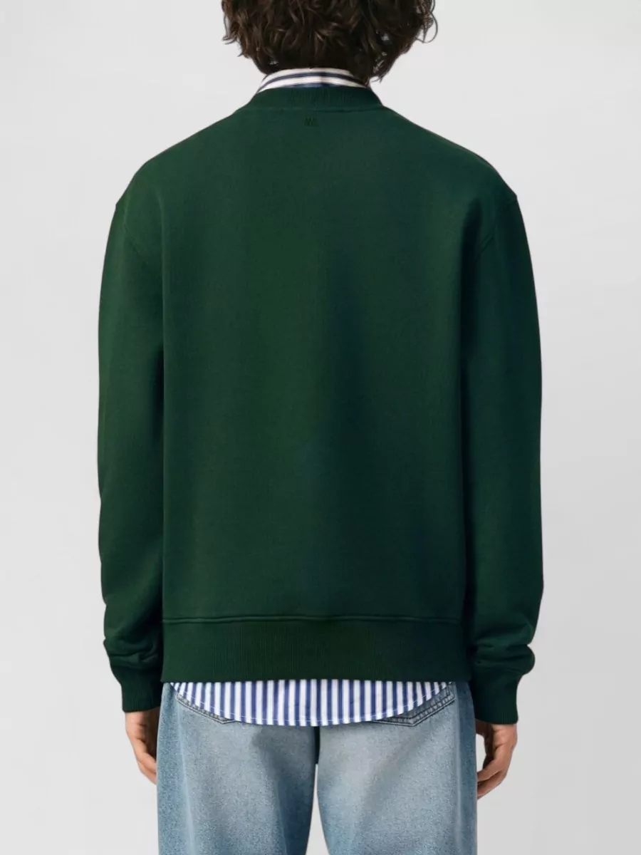 Ami Paris Cotton Logo-Print Crewneck Sweatshirt