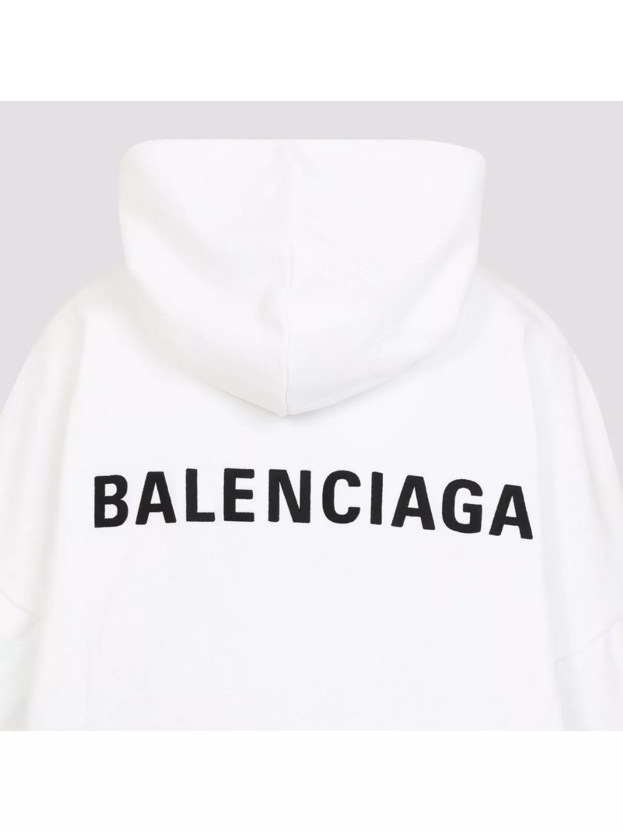 Balenciaga Cropped Cotton Hoodie Hood