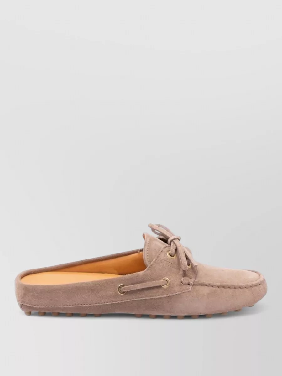 Tod's Suede Leather Sabot Loafers