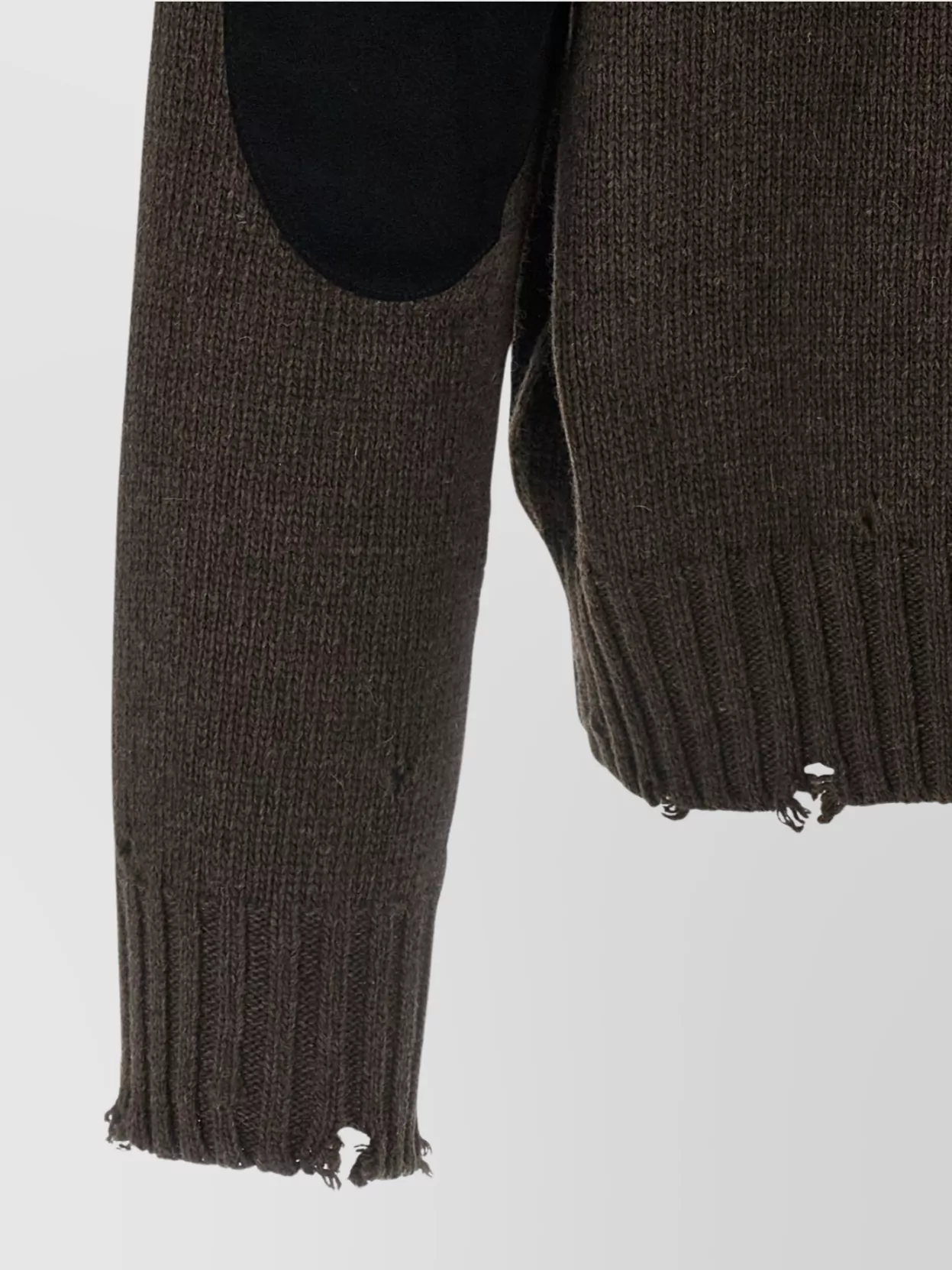 Mm6 Maison Margiela Two-Tone Suede Patch Cardigan