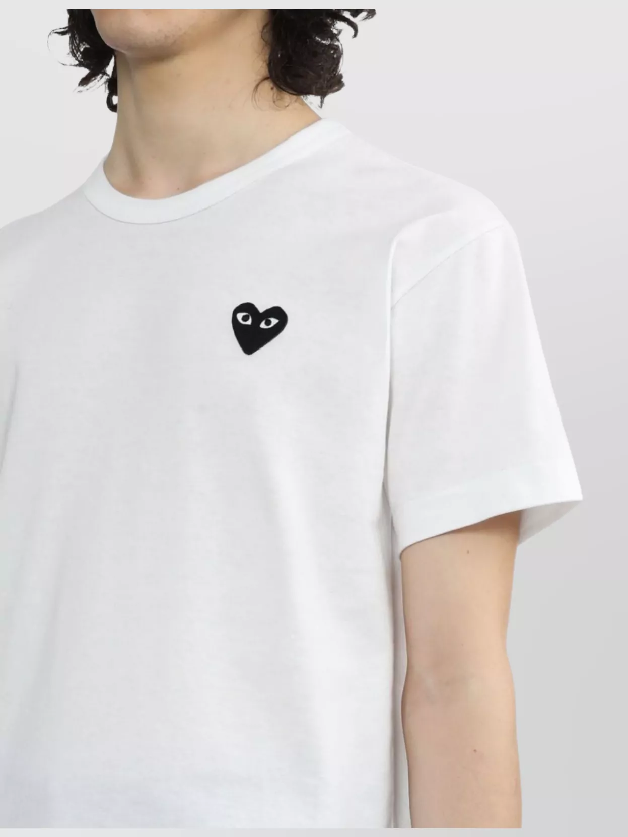 COMME DES GARÇONS LOGO CREW NECK COTTON T-SHIRT 