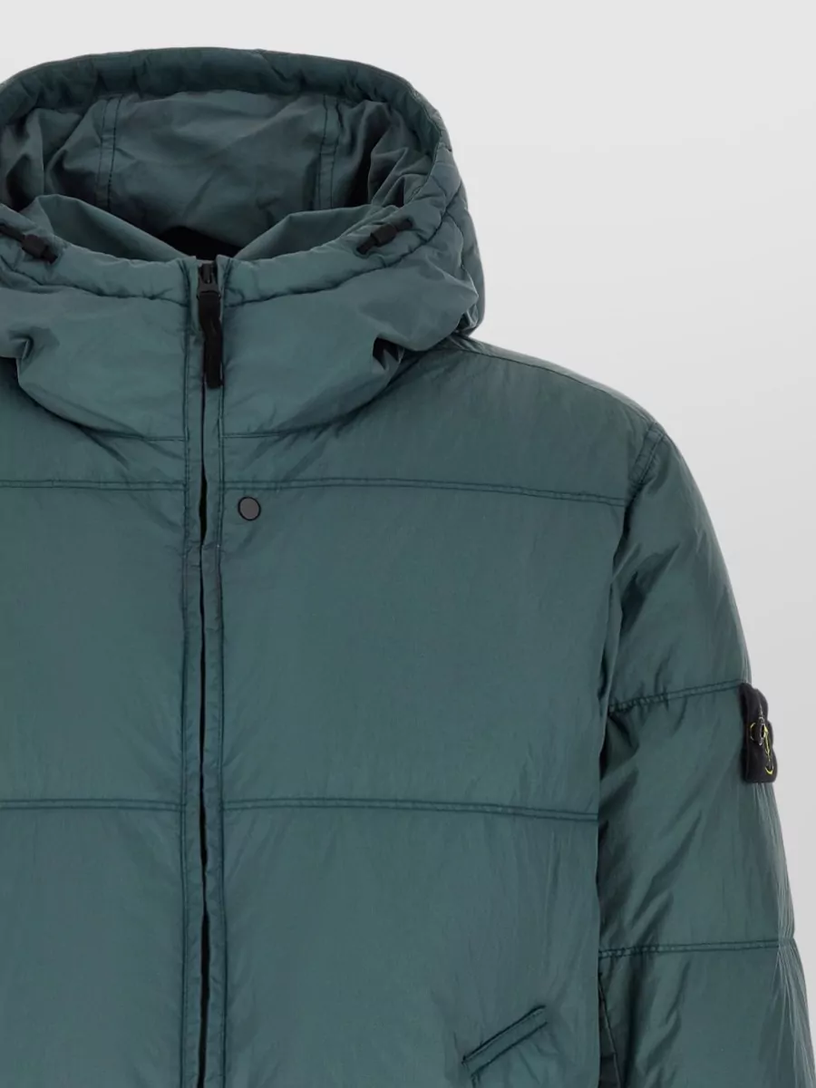 Stone Island Down Hooded Quilted Puffer Jacket