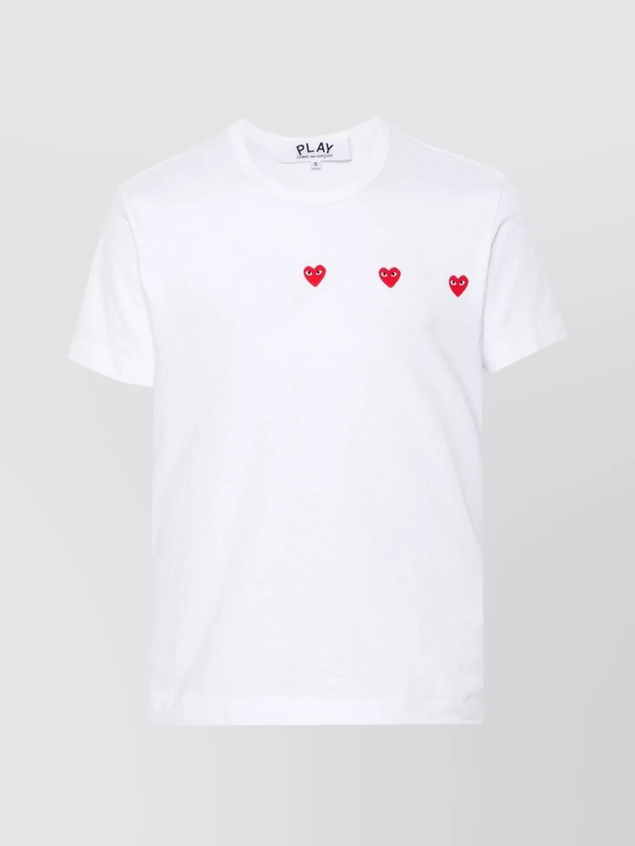 Comme des Garçons Embroidered hearts cotton t-shirt
