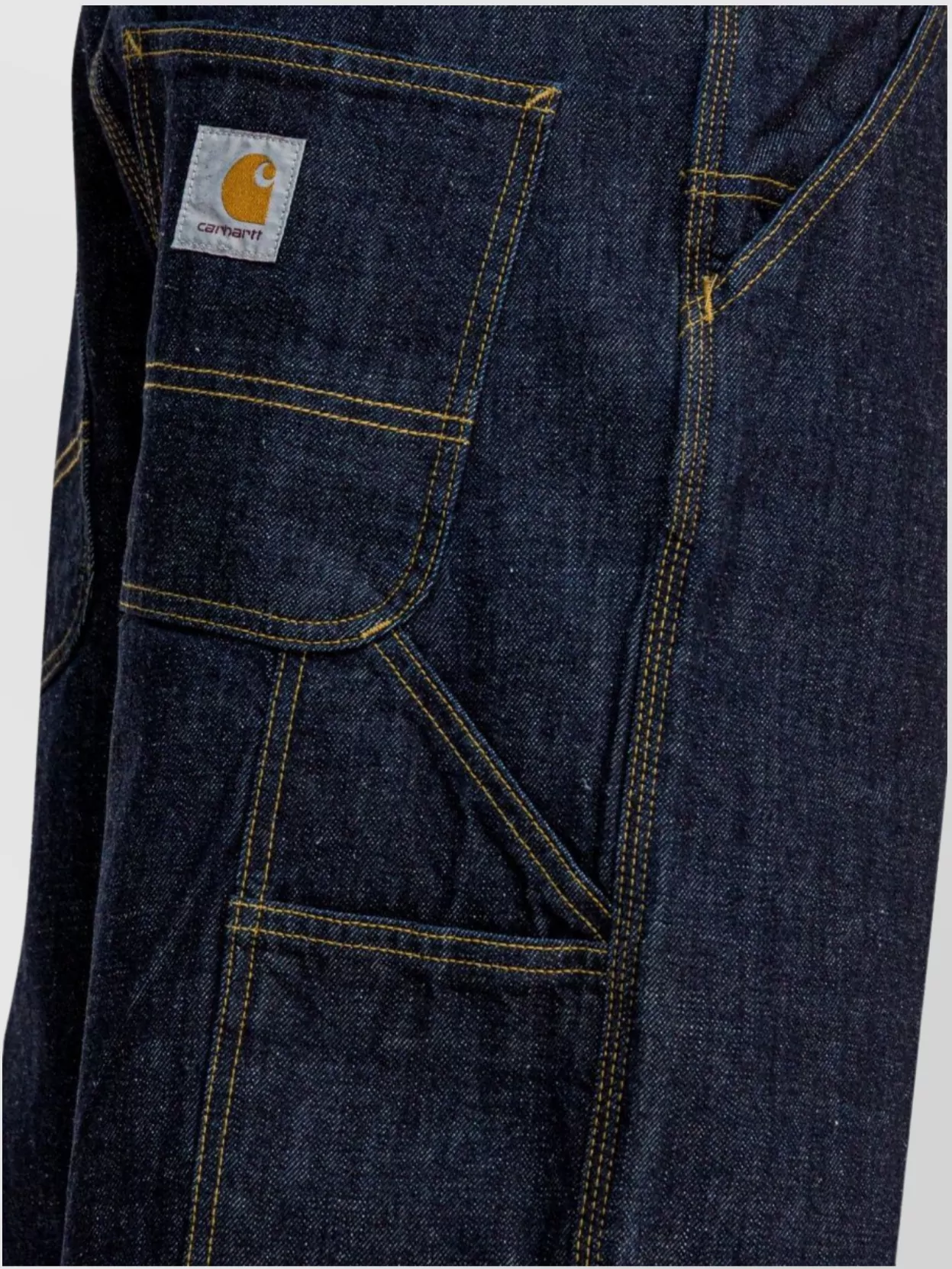 Carhartt Denim Trousers With Contrast Stitching And Pockets