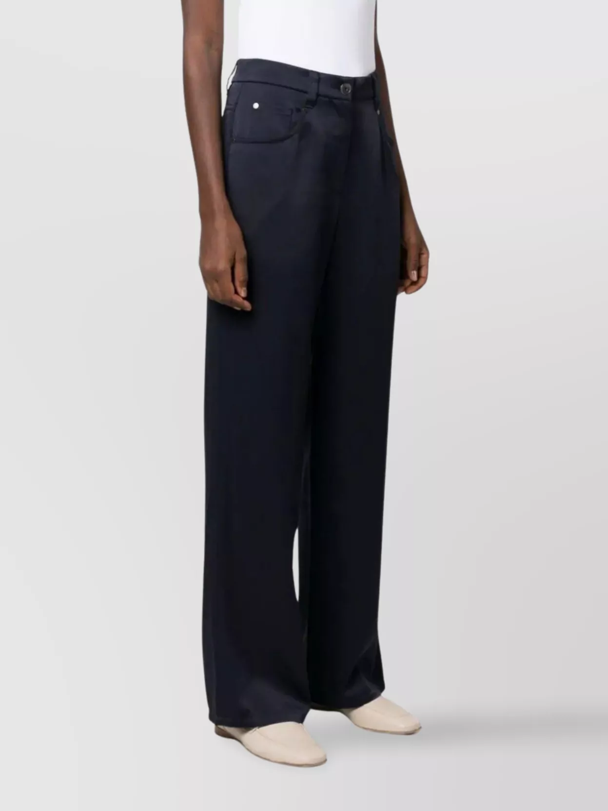 Brunello Cucinelli Trousers Back Pockets Belt Loops Side Pockets In Blue